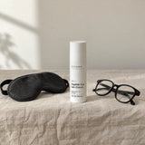 EYE 01 with the Rest Essential sleep mask and blue light glasses